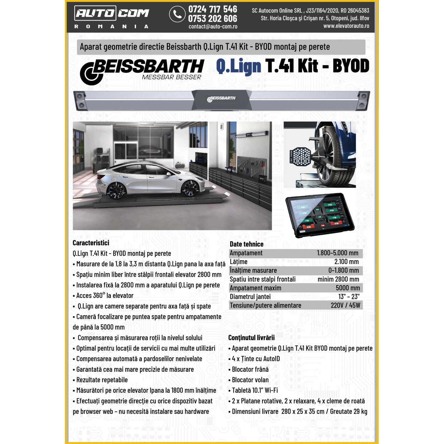 Aparat geometrie roți 3D Beissbarth Q.Lign T41 Kit - BYOD Aparat geometrie roți 3D Beissbarth Q.Lign T41 Kit - BYOD