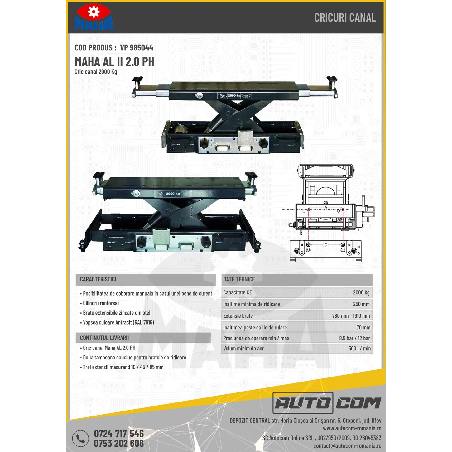 MAHA AL II 2.0 PH cod OEM: VP 985044 MAHA AL II 2.0 PH cod OEM: VP 985044