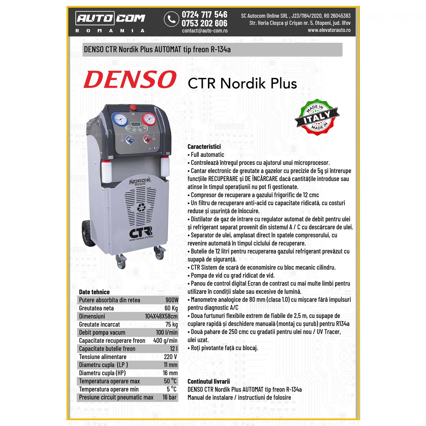 DENSO CTR NORDIK PLUS R134A DENSO CTR NORDIK PLUS R134A
